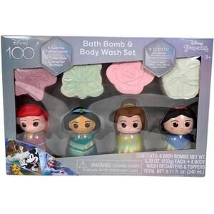 Disney princess bath bomb and body wash set